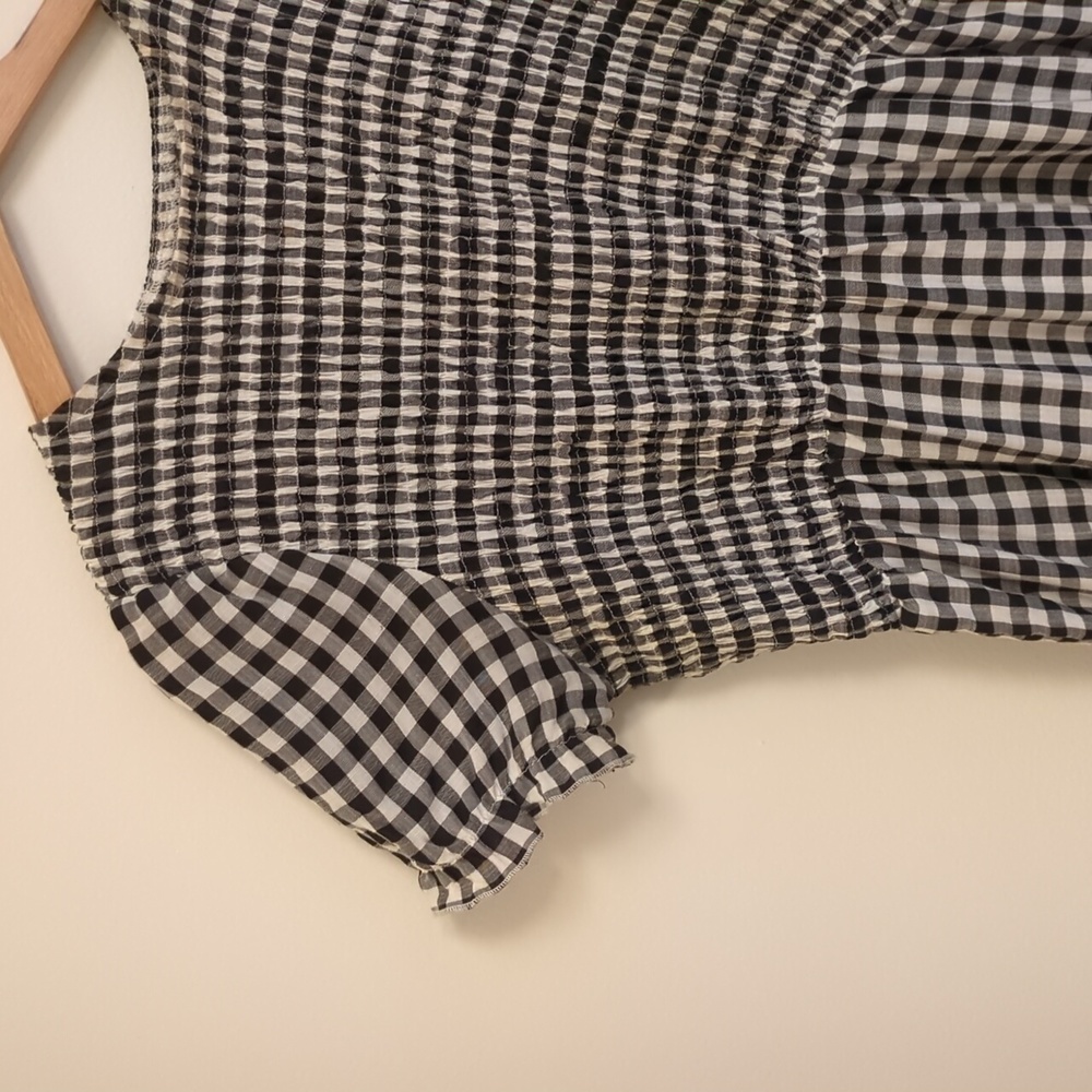 B/W Gingham Midi/Maxi Dress